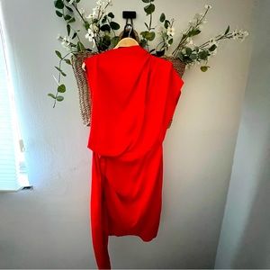 ASOS bright orange cocktail dress